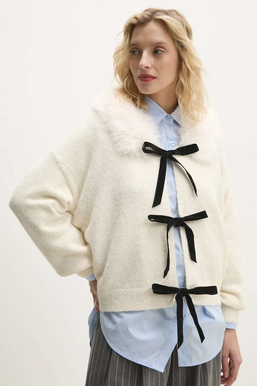 Kardigan Answear.LAB za žene, boja: bež, topli