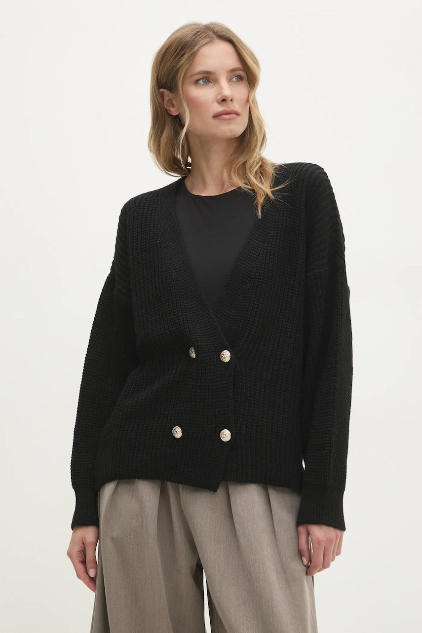 Vuneni pulover Answear.LAB boja: crna, topli