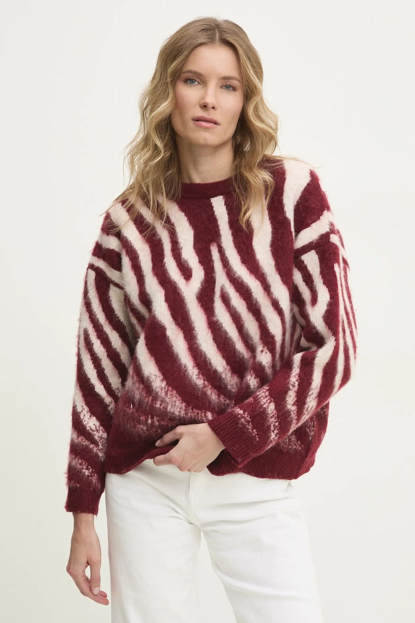 Pulover Answear.LAB za žene, boja: bordo, topli