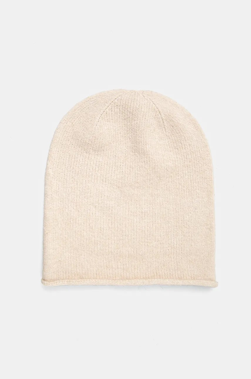 Vunena kapa Answear.LAB boja: bež, od tanke pletenine
