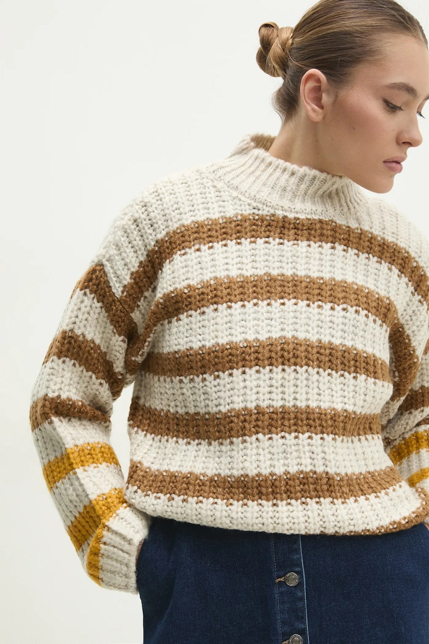 Pulover Answear.LAB za žene, boja: smeđa, topli, s poludolčevitom