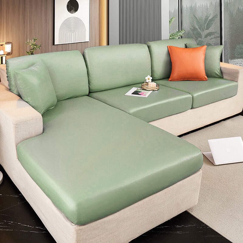 Waterproof Technology Fabric Fully Surround Anti-Scratch and Hair-Resistant Couch Cover, Green - Seat Cover-S
