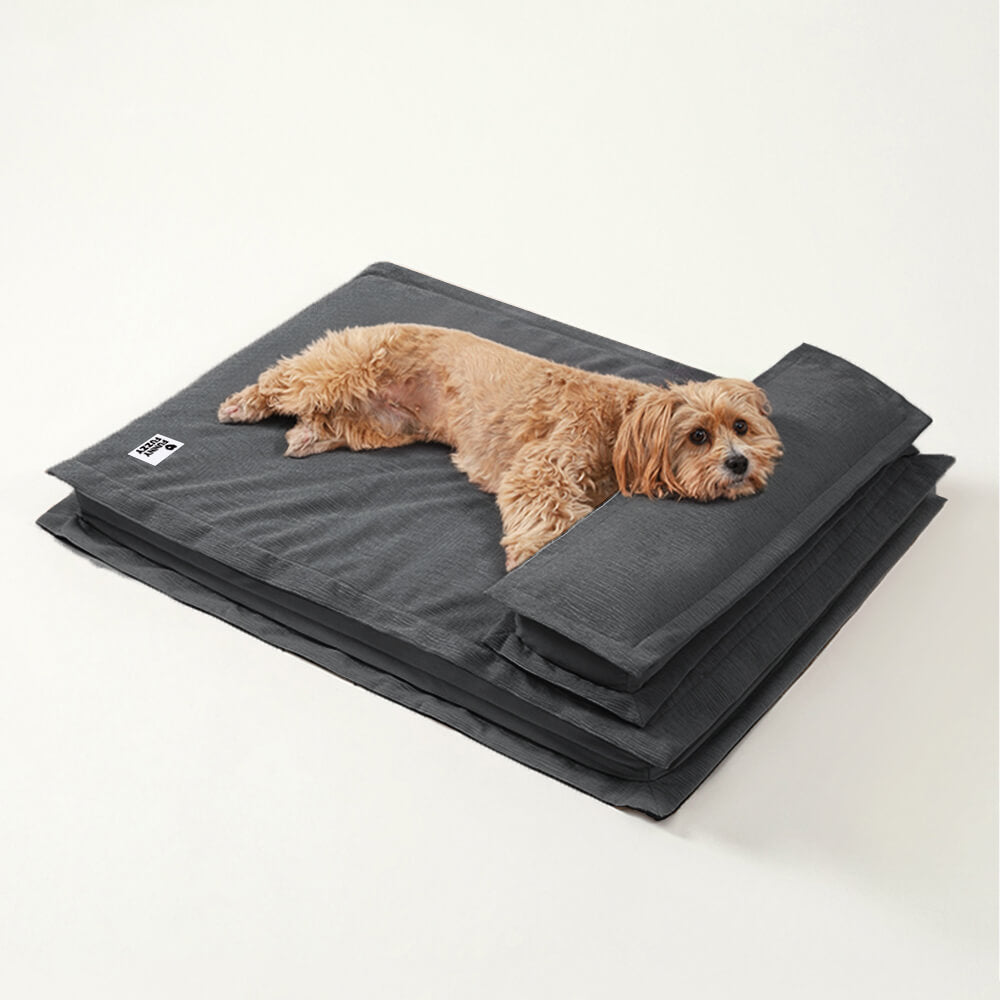Anti-Anxiety with Sponge Support Deep Sleeping Dog Bed, Grey - L