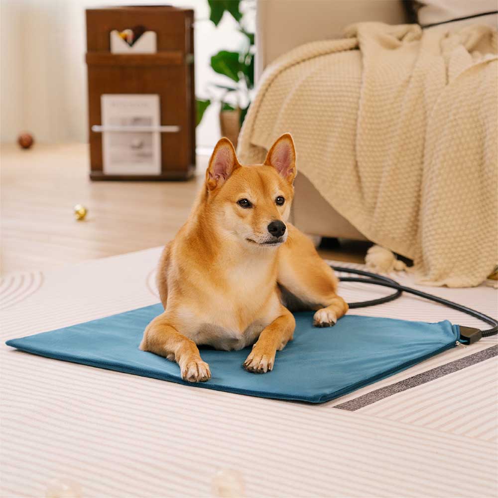 Waterproof＆Chewproof Electrical Pet Heated Pad - Safe Warmth, 15.6inx19.7in