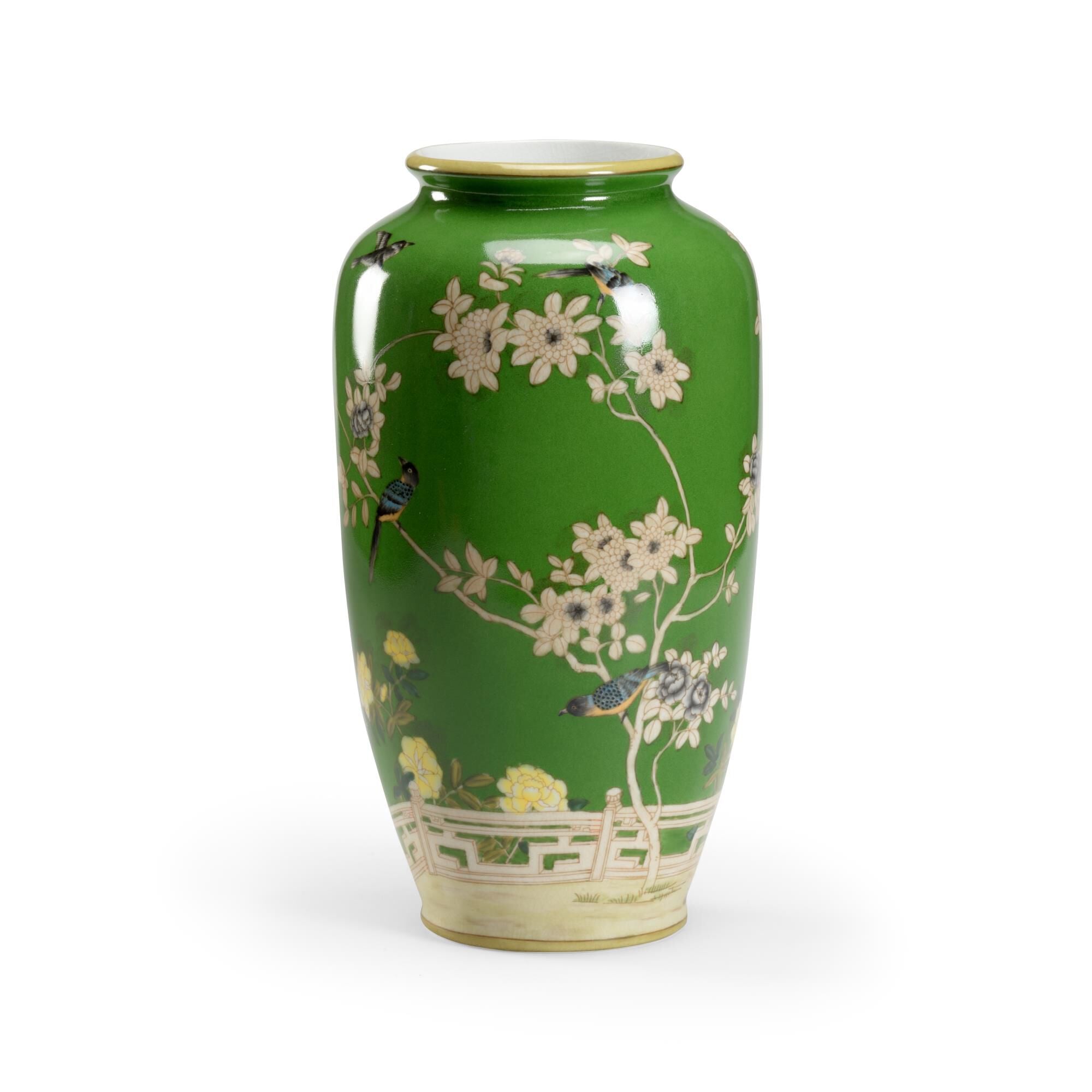 Wildwood Brook Glen Birds Vase-Urn Brook Glen Birds - 301721 - Asian