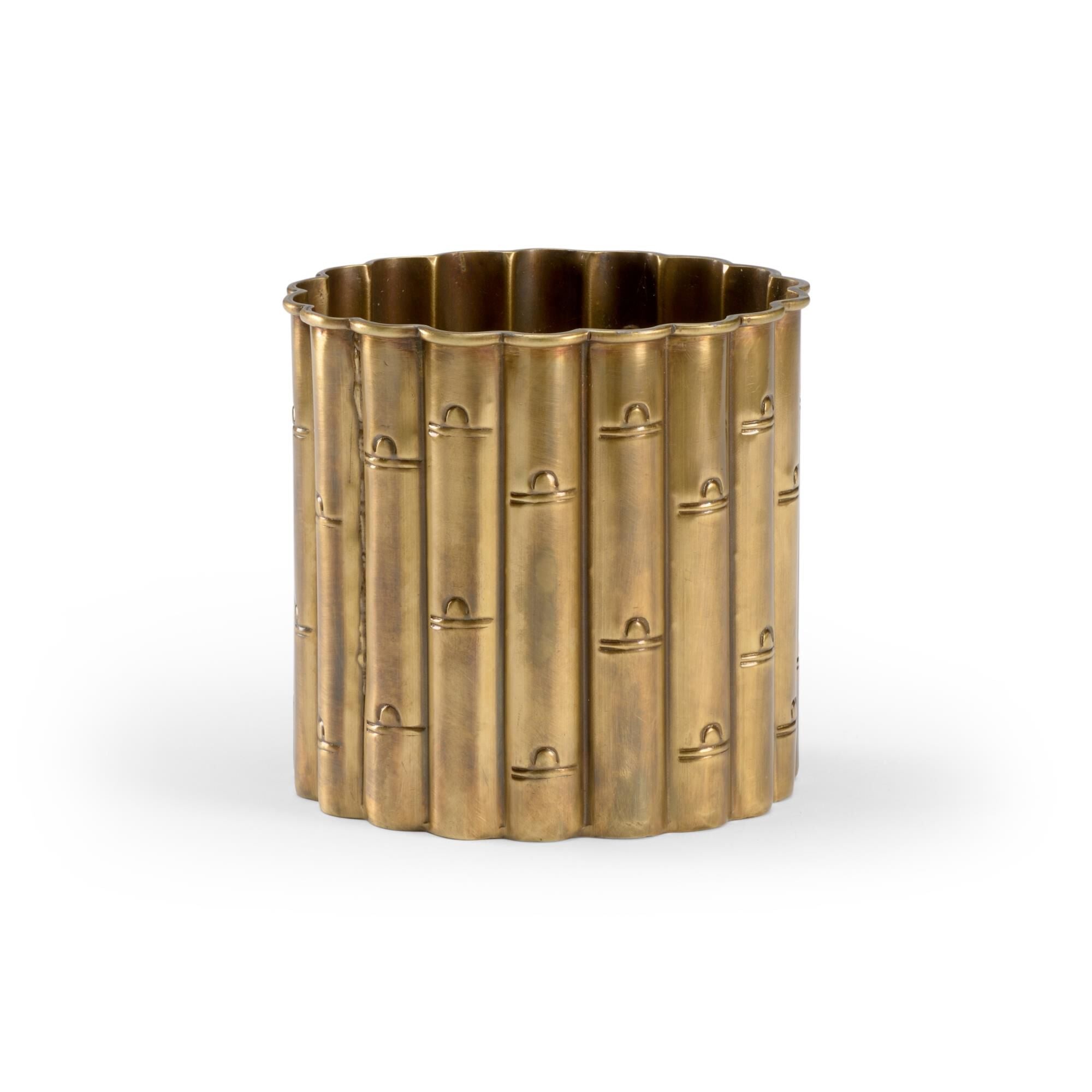Wildwood Brass Bamboo Planter Brass Bamboo - 301913 - Tropical
