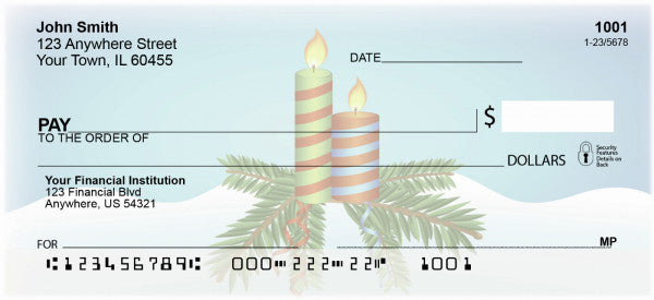 Christmas Candles Personal Checks