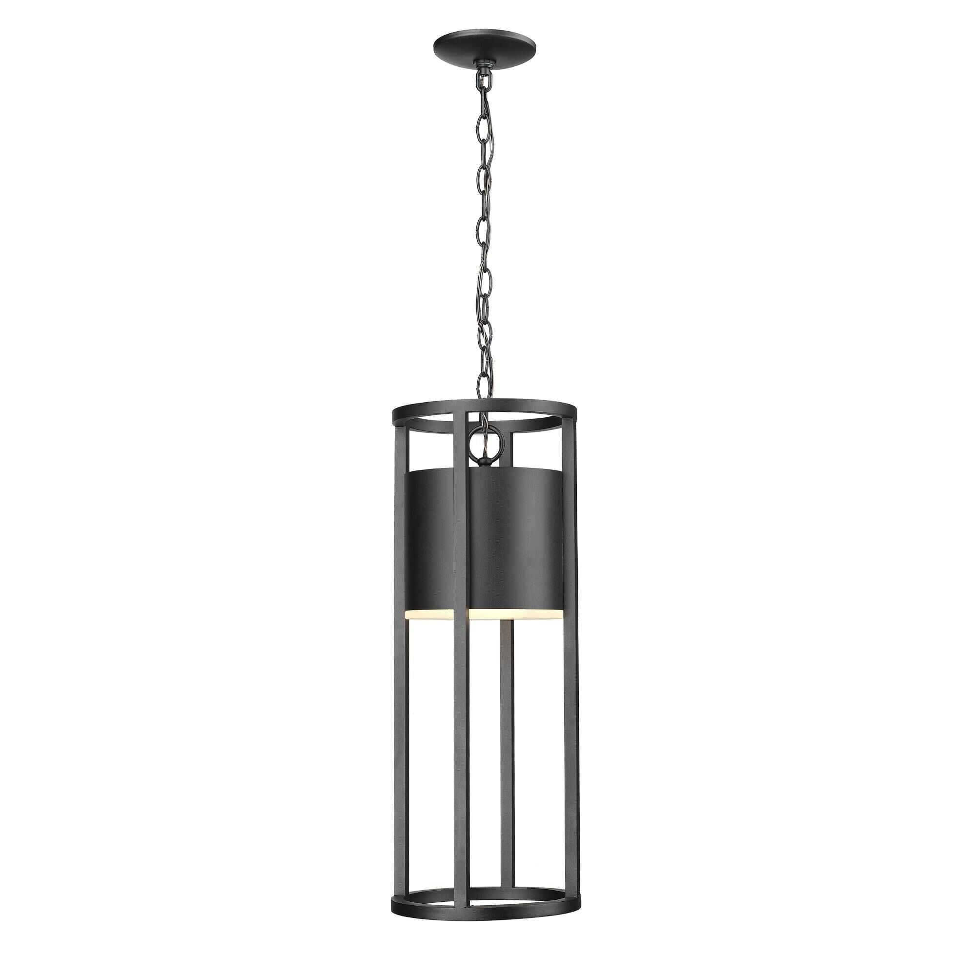 Z-Lite Luca 9 Inch LED Cage Pendant Luca - 517CHB-BK-LED - Modern Contemporary