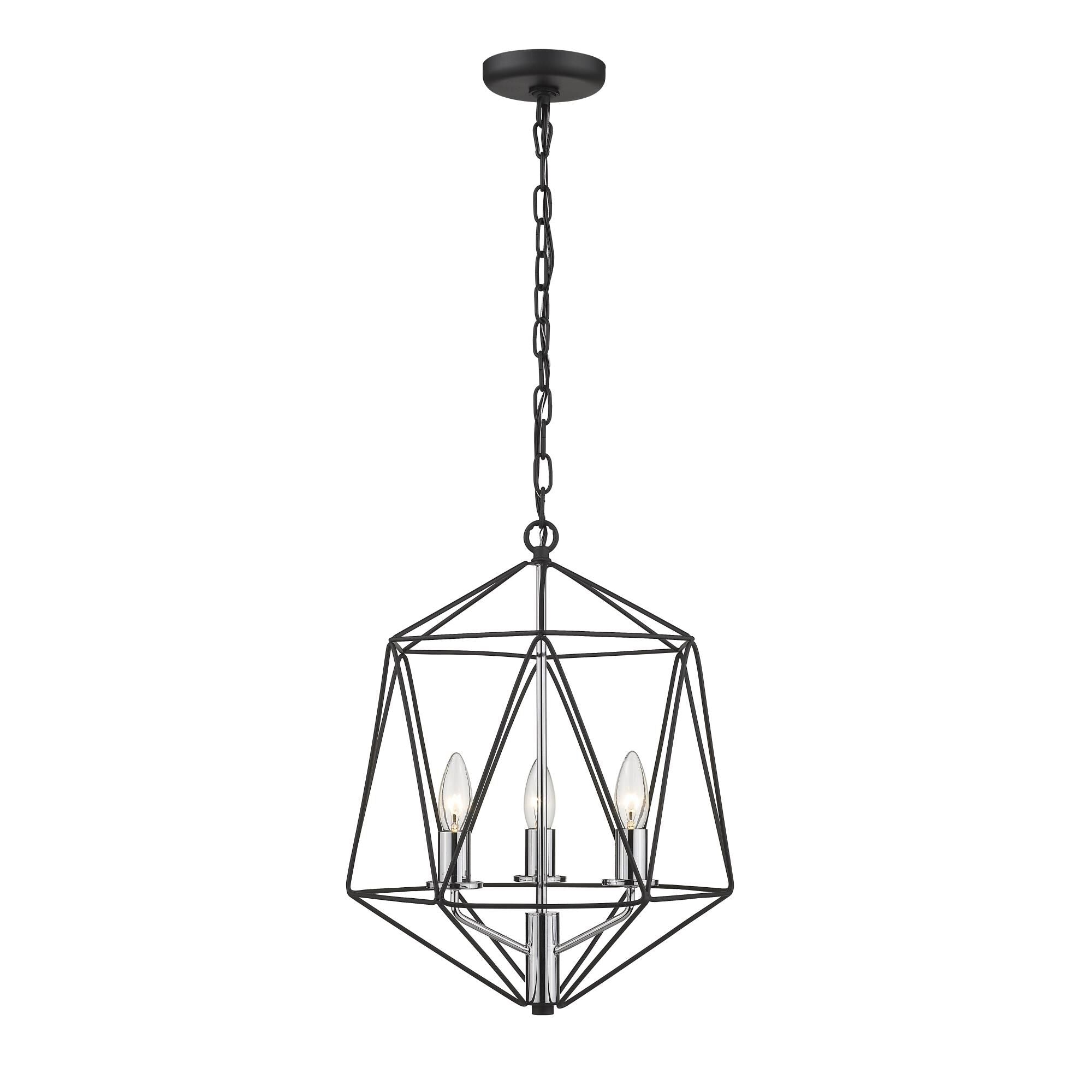 Z-Lite Geo 14 Inch Cage Pendant Geo - 918-14MB-CH - Modern Contemporary