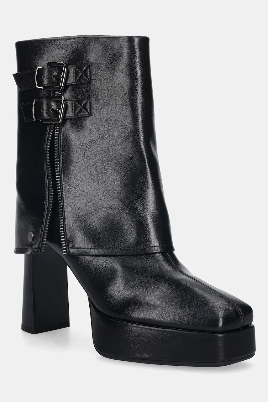 Gležnjače GOE boja: crna, s debelom potpeticom, sa srednje toplom podstavom, SS2N4206 BLACK