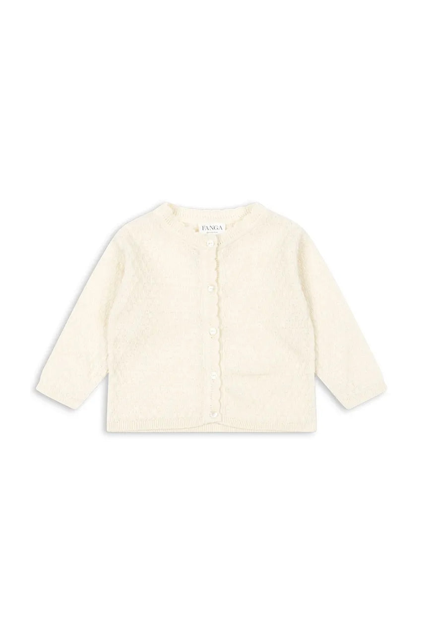 Kardigan za bebe Fanga Fontana VENTI POINTELLE CARDIGAN GOTS boja: bež, lagane, FA100057