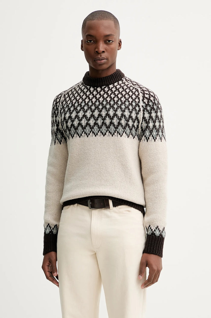 Pulover s dodatkom vune Marc O'Polo boja: bež, tople, 530509860194