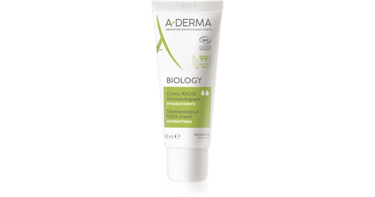 ADerma Biology ORGANIC Bohatý dermatologický hydratační krém 40 ml