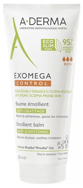 A-derma Blødgørende balsam til tør hud med tendens til atopisk eksem Exomega Control 200 ml