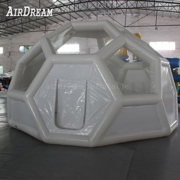 Outdoor playhouse Customized 3m-4m-5m dia polygon inflatable transparent dome tent for Outdoor advertising events or camping