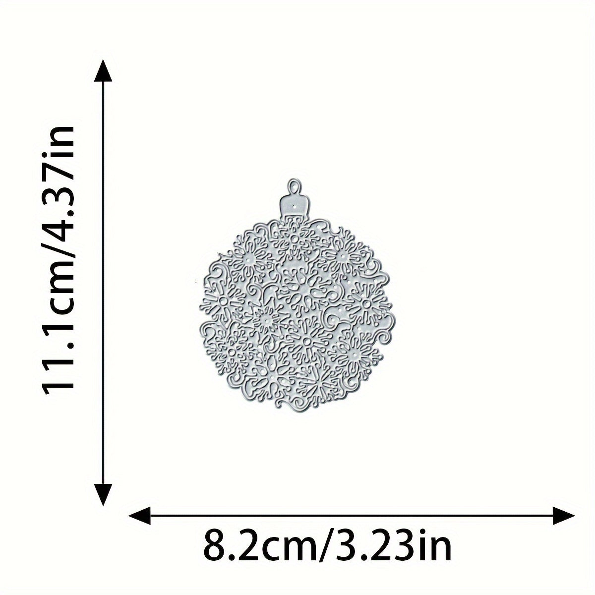 TEMU 1pc Christmas Snowflake Die-cutting Tool - Steel Crafting Stencil For Diy Scrapbooking, Card Making & Home Decor, Intricate Snowflake Design For