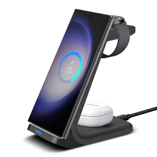 Three In One Mobile Phone Holder Wireless Charger 15w Multifunctional Desktop Wireless ChargerM240731