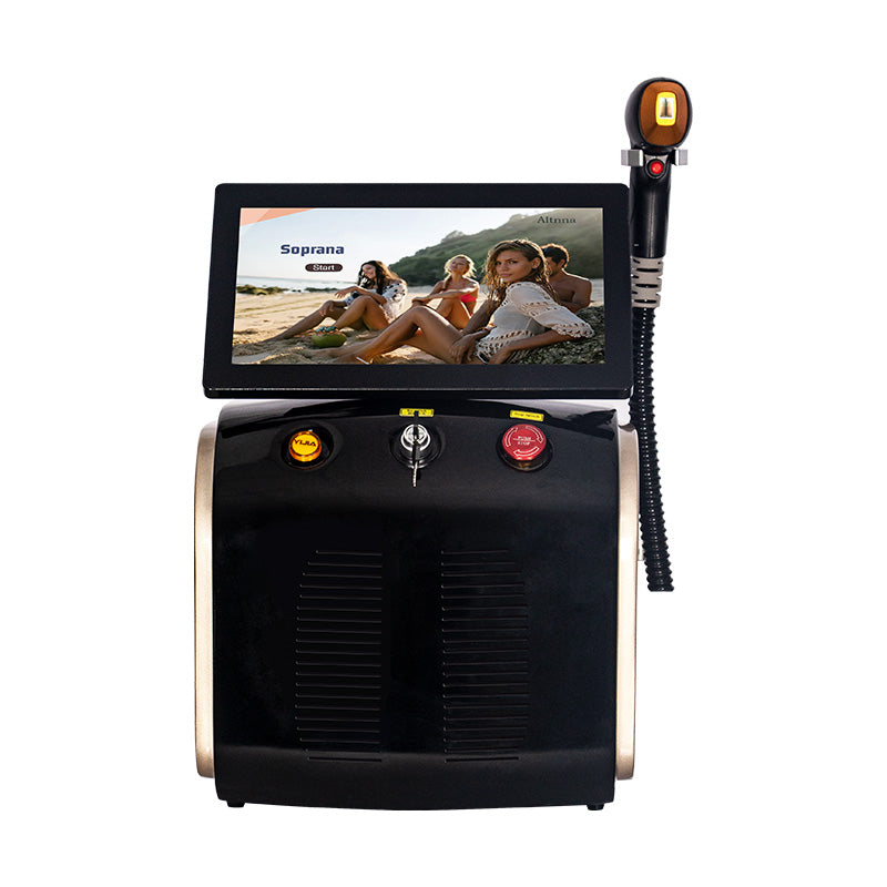 Diode Ice Titanium Laser Body Hair Removal Machine Three Wavelength 755 808 1064nm Face Hair Remove for Salon Epilator Black