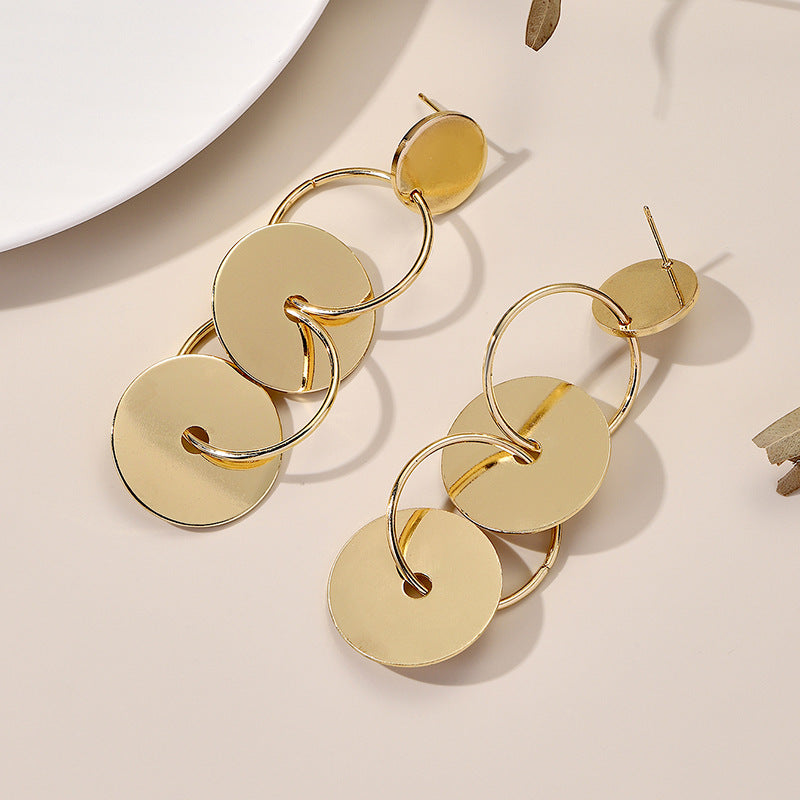 Elegant Large Fashion Hoops Unique Design Women&#039;s Statement Earrings