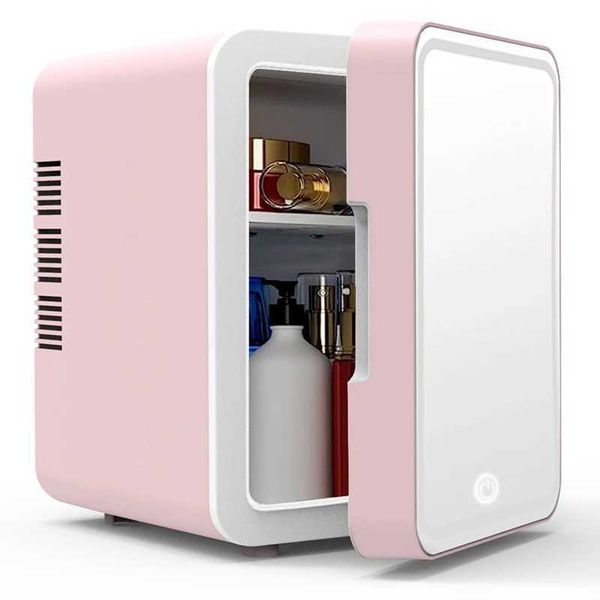6L Makeup Fridge With LED Light Mirror Mini Fridge For Bedroom Car Small Refrigerator For Cosmetics Skin Care CL24820
