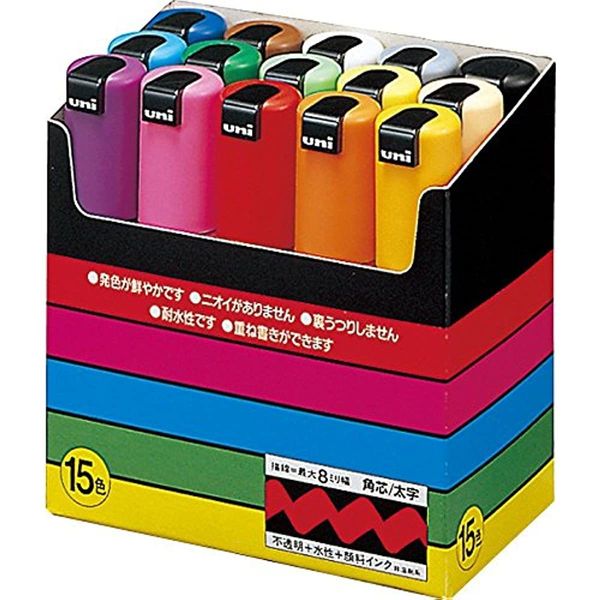 Markers Uni Posca Set 8-15 Acrylic Paint Pen PC8K Bold Dot Tip Paint Mark Various Letters and Street Art Creation 230408