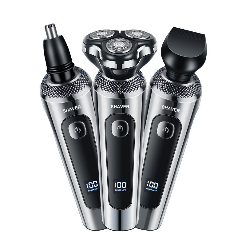 9000 Digital Display Shaving Razor - USB Charging - Full Body Water Wash - Multi-functional Four-in-One Electric Beard Shaver Z250402