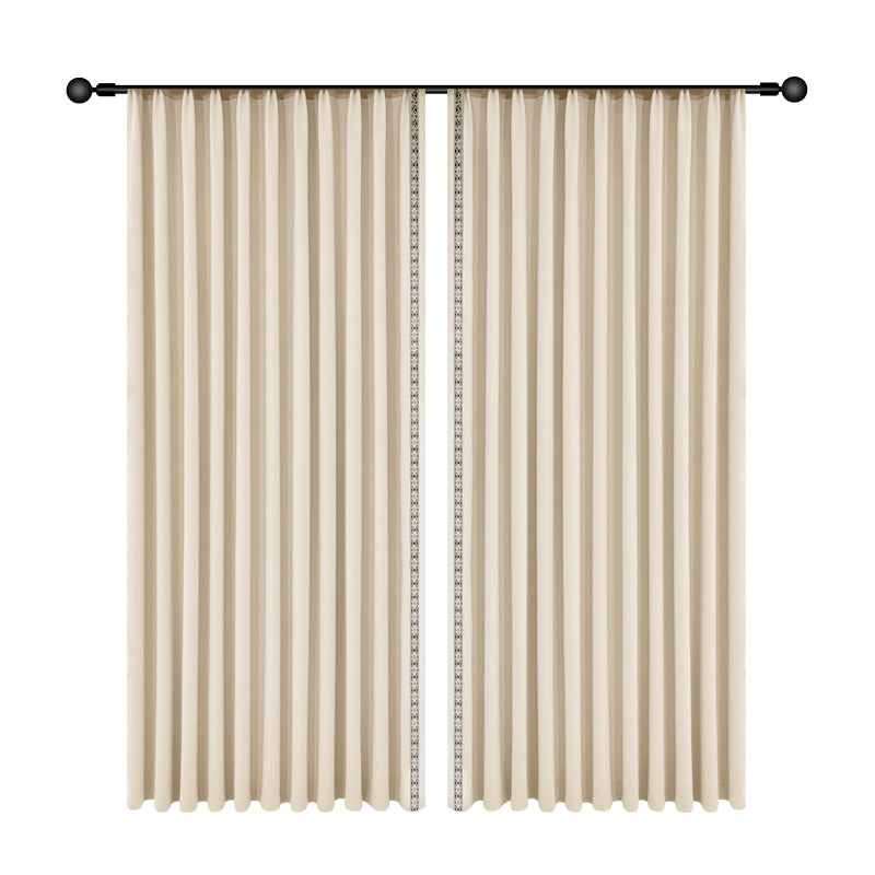 A778 full blackout black silk chenille curtain finished product bedroom living room high-end Shaoxing Keqiao whole house custom curtain