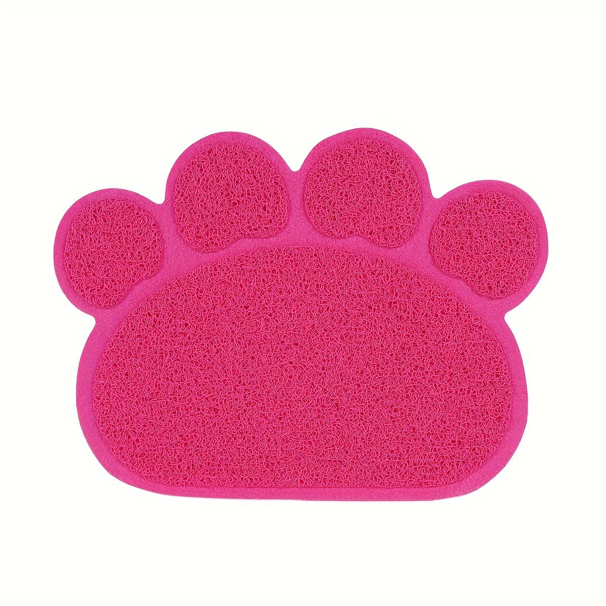 TEMU Non-slip Waterproof Cat Litter Mat With Paw - Durable Pvc, Pet Pad For , Ideal For Litter Box Area, Cat Litter Box Mat