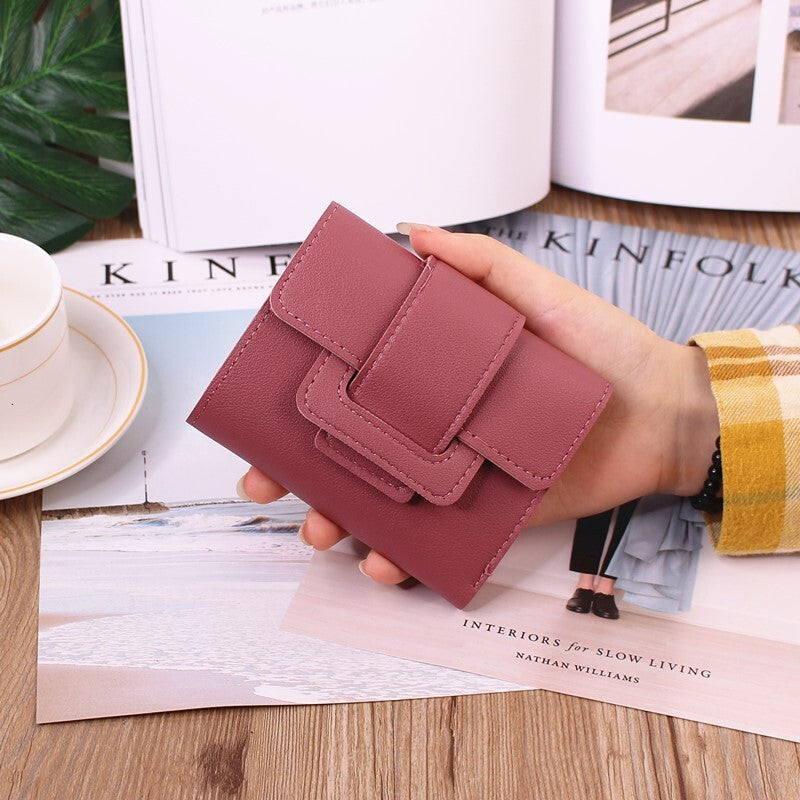 New Short Luxury Wallet Women&#039;s Wallet Korean Fashion Cute Designer Wallet Compact Portable Mini Ladies&#039; Wallet Coin Purse Card Holder Lad