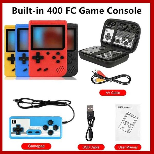 Game machine Portable Built-in 400 FC Games 8-Bit Retro Handheld Game Console Case 3.0 Inch LCD Sn Video Game Player Kids New Year Gift Z241
