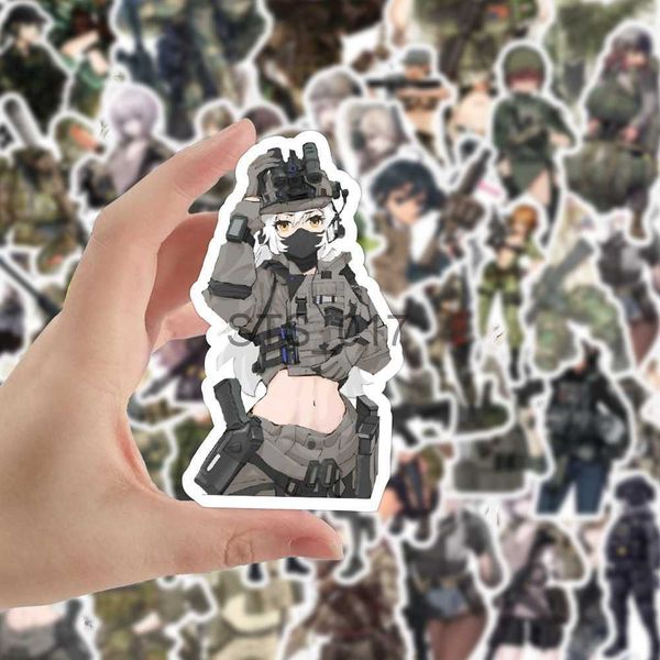Other Decorative 50pcs Anime Camouflage Military Uniform Girls Stickers Graffiti Decals Scrapbooking Laptop Phone Wall Sticker x0712