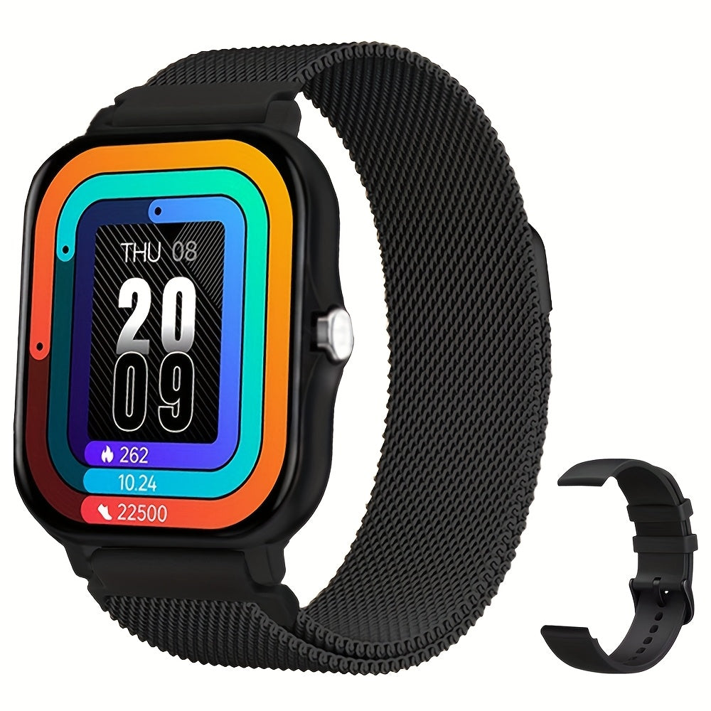 TEMU Multifunctional 1.83in Touch Smartwatch - Complimentary Silicone Strap, And Call Answering, Message Notification, Step And Calorie Tracking, Usb