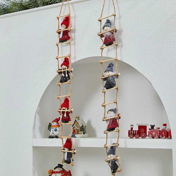 Christmas Decorations Climbing Ladders Santa Claus Snowman Scenes Decorative Pendants Tree Atmosphere