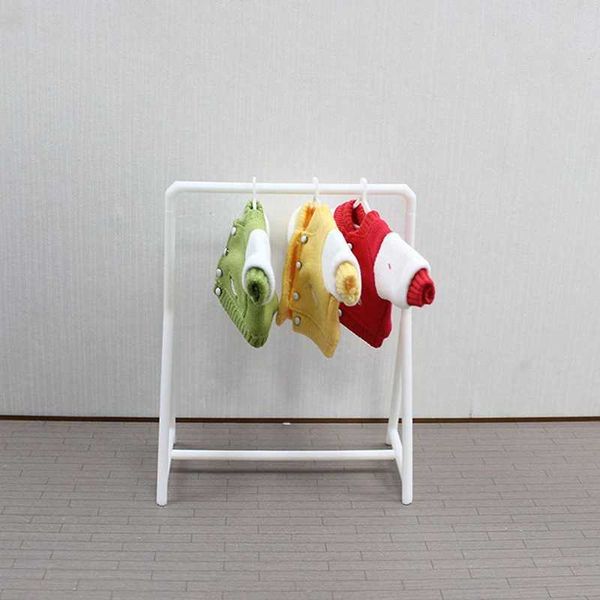 1-12 Dollhouse Clothes Rack Garment Organizer Hangers Set Dollhouse Mini Furniture Decoration Dolls House Accessories Y240807