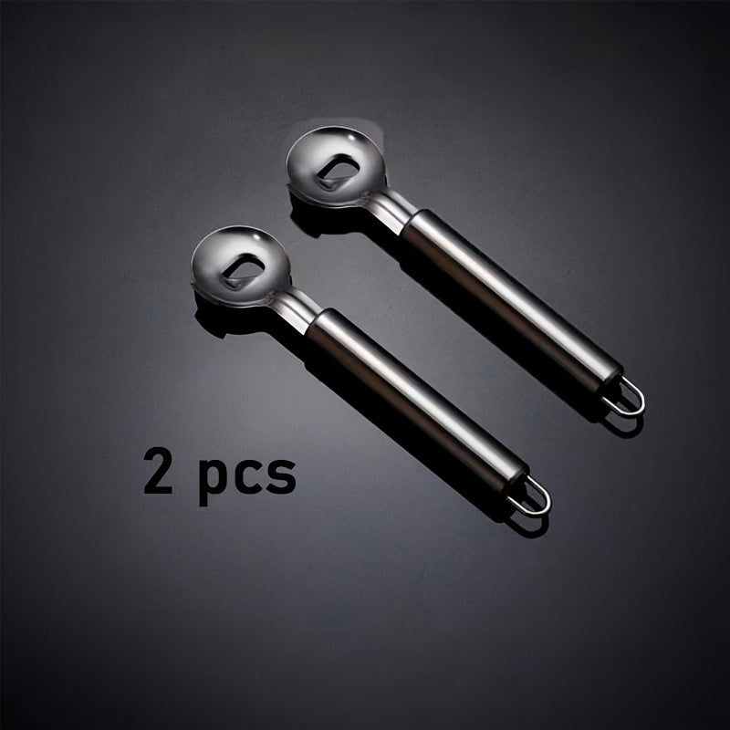 TEMU 2pcs Stainless Steel Multi-functional Cactus Peeling Tool, Spoon Cactus Peeler, Chinese Noodle Knife For Kitchen Gadget Accessories