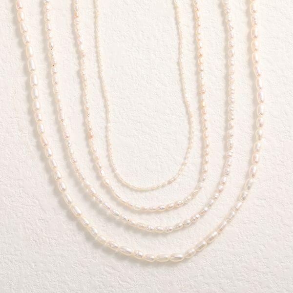 Chokers Trendy Minimalist Real Pearl Necklace 2mm-3-4mm Size Freshwater Pearl Necklace Choker Simple Delicate Jewelry for Women 230921