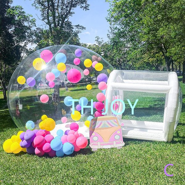 6mLx3mW free ship to door outdoor activities big clear bubble house wedding party inflatable globe camping tent for sale