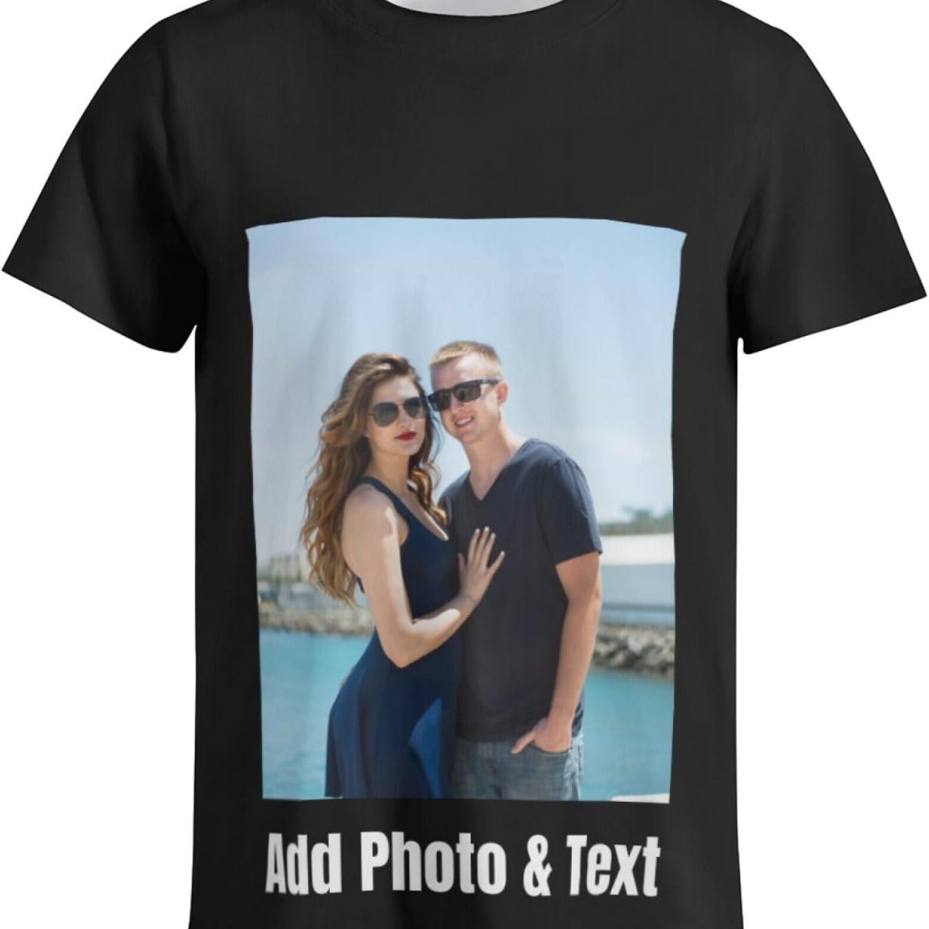 TEMU Custom Men's T Shirts Design Your Own Text Printed Tshirt Personalized Gift T-shirt Tee