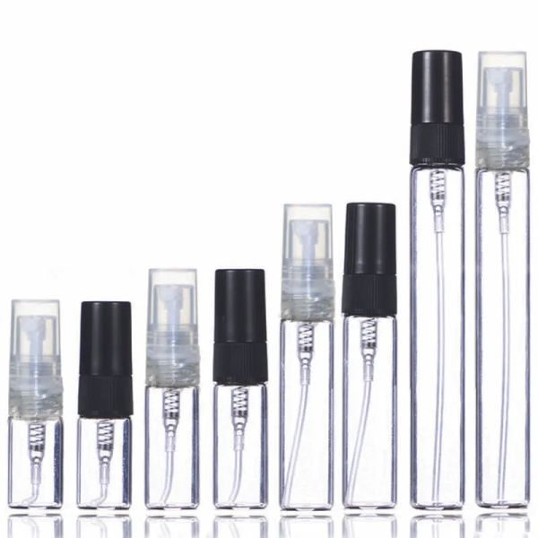 wholesale 2ml 3ml 5ml 10ml Plastic-Glass Mist Spray Perfume Bottle Small Parfume Atomizer Travel Refillable Sample Vials