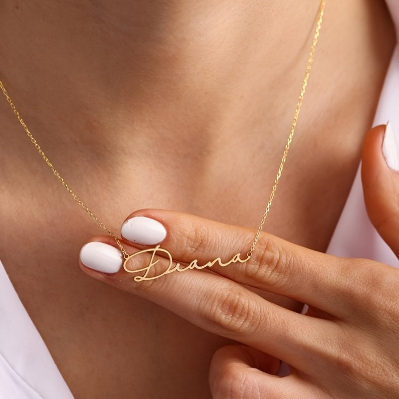 TEMU Personalized Name Necklace, Handmade Necklace, Custom Name Necklace, Gift, Personalized Gifts, Christmas Gift