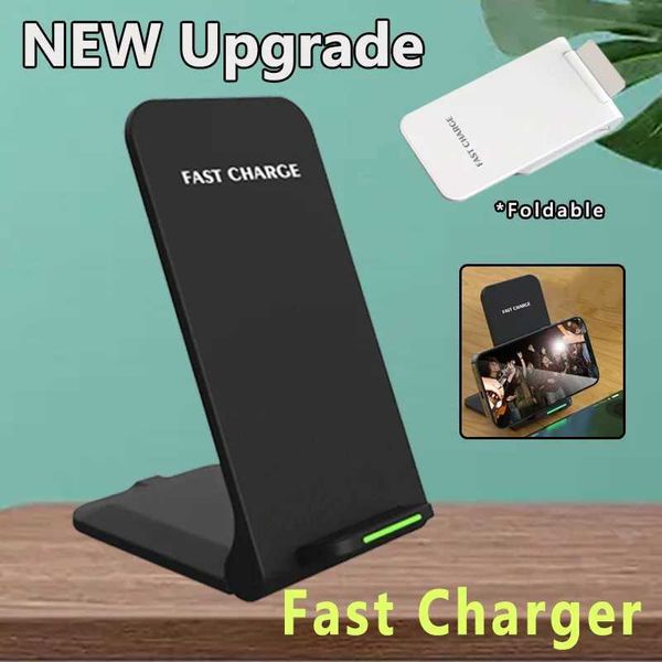 Wireless charging dual coil holder for iPhone 15 14 13 12 11 Pro Max S21 S20 Qi fast charging dock phone stand Y241118