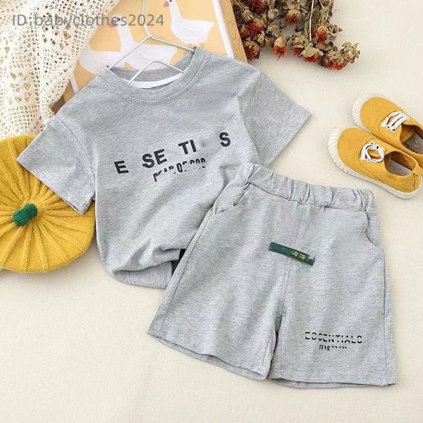 Designer Children&#039;s clothing set Summer Boys Girls Fashion casual set High-grade cotton T+ shorts two-piece set Kids Clothes