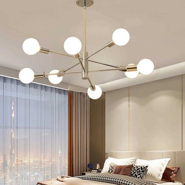 2-4-8 Heads Vintage Sputnik Ceiling Chandelier Lighting Ceiling Lamp for Bedroom Kitchen Living Room Pendant Light Fixture E27 Z250120