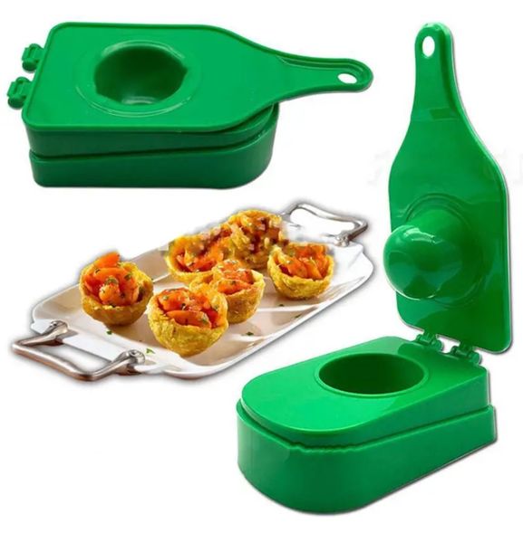 Potato Skin Curler and Slicer - Create Fancy Twisted Potato Skins, Perfect for Stuffed Appetizers and Snacks, Kitchen Gadget, Green