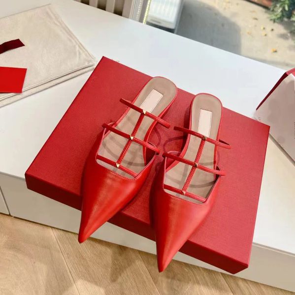 designer slippers women sandles flat sandals pin toe lace decorative ankle band luxury designer dress shoe fashion factory quality womens ca