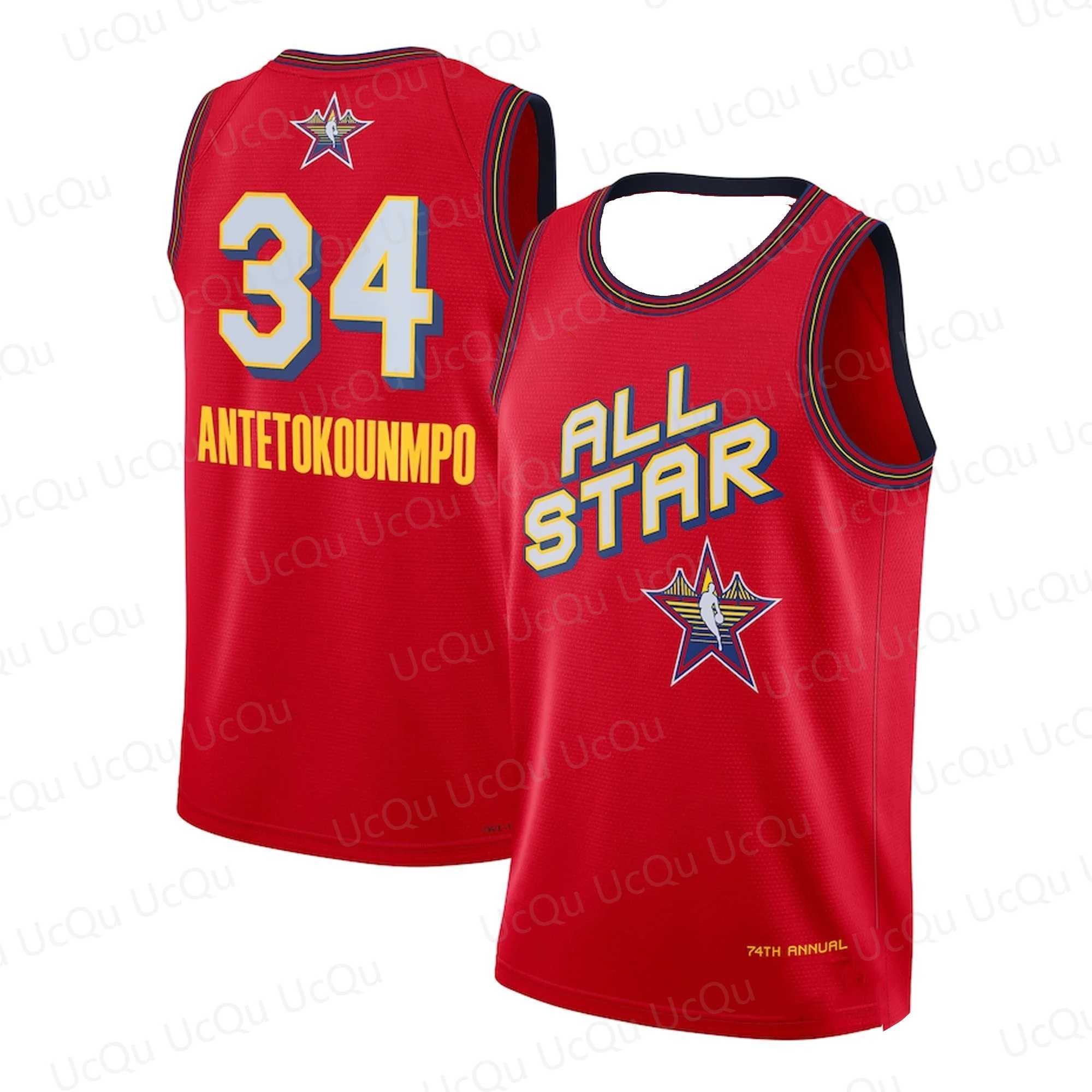 Men&#039;s Tank Tops 2025 All-Star New Arriavl Antetokounmpo #34 Basketball Edition Vest Fans Kit Jersey Basketball Game Swingman Player Jersey z250