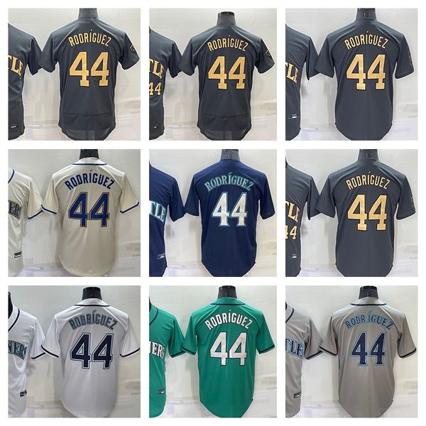 44 Julio Rodriguez 2022 Baseball Jerseys 24 Ken Griffey Shirts Custom Men Women Youth