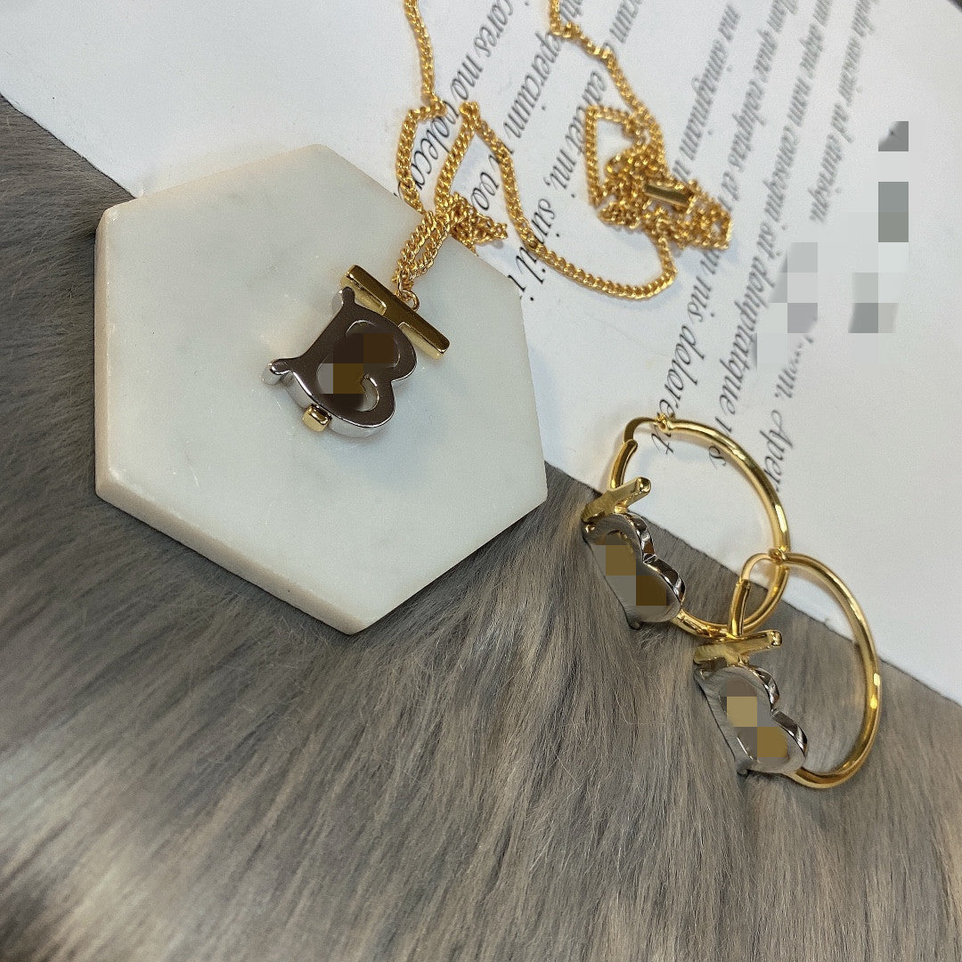 2023 Luxury Necklace Designer Jewelry Necklace Brand Circle Letter for Womens Fashion Brands Jewellery Pendants Necklaces Valentine&#039;s DayB lett