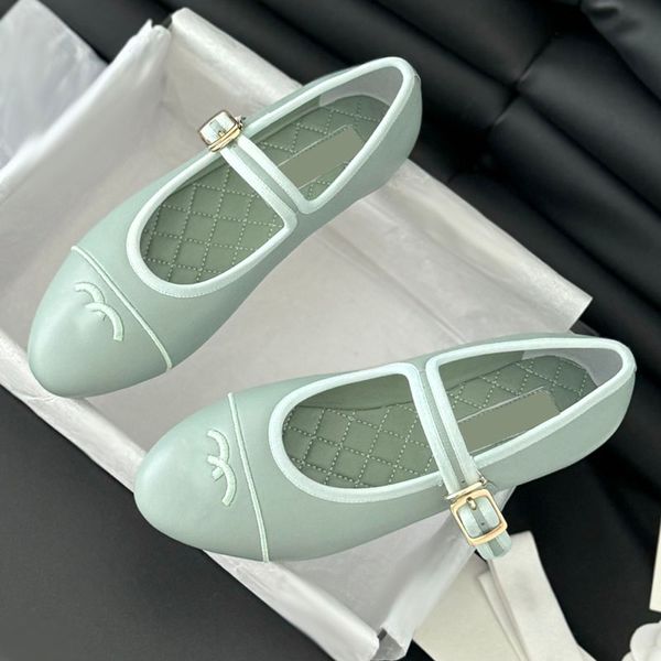 Womes Mary Jane Shoes Dress Shoes Desigenr Sheepskin Ballet Shoe Adjustable Buckle Leisure Shoe Round Toes Loafers Quilted Texture Casual Sh
