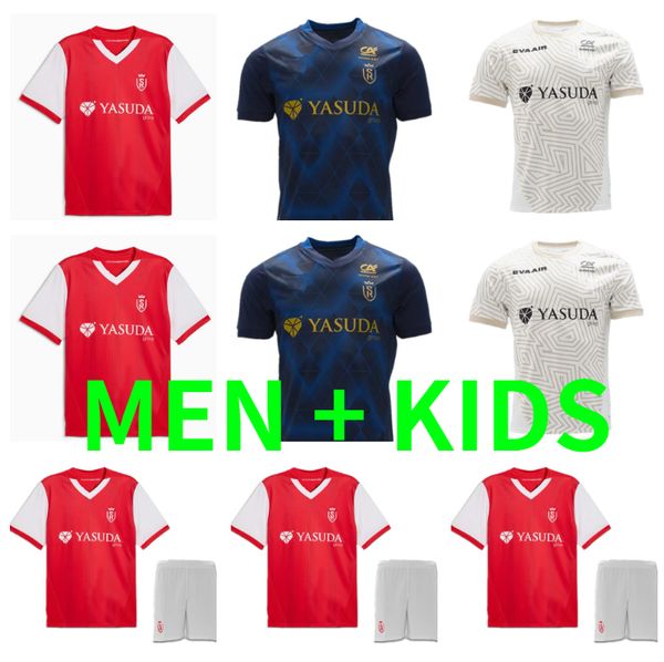 2024 2025 Stade De Reims Soccer Jerseys 24 25 Balogun Flips Ito Football Shirts Sierhuis ABDELHAMID ZENELI VAN BERGEN CUSTE Maolida MATUSI m